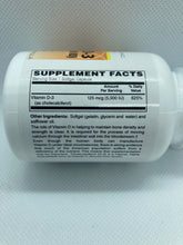Load image into Gallery viewer, Vitamin D3 5000 IU 100 Softgels Plaza