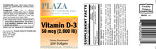 Load image into Gallery viewer, Vitamin D3 2000Iu 250 Softgels