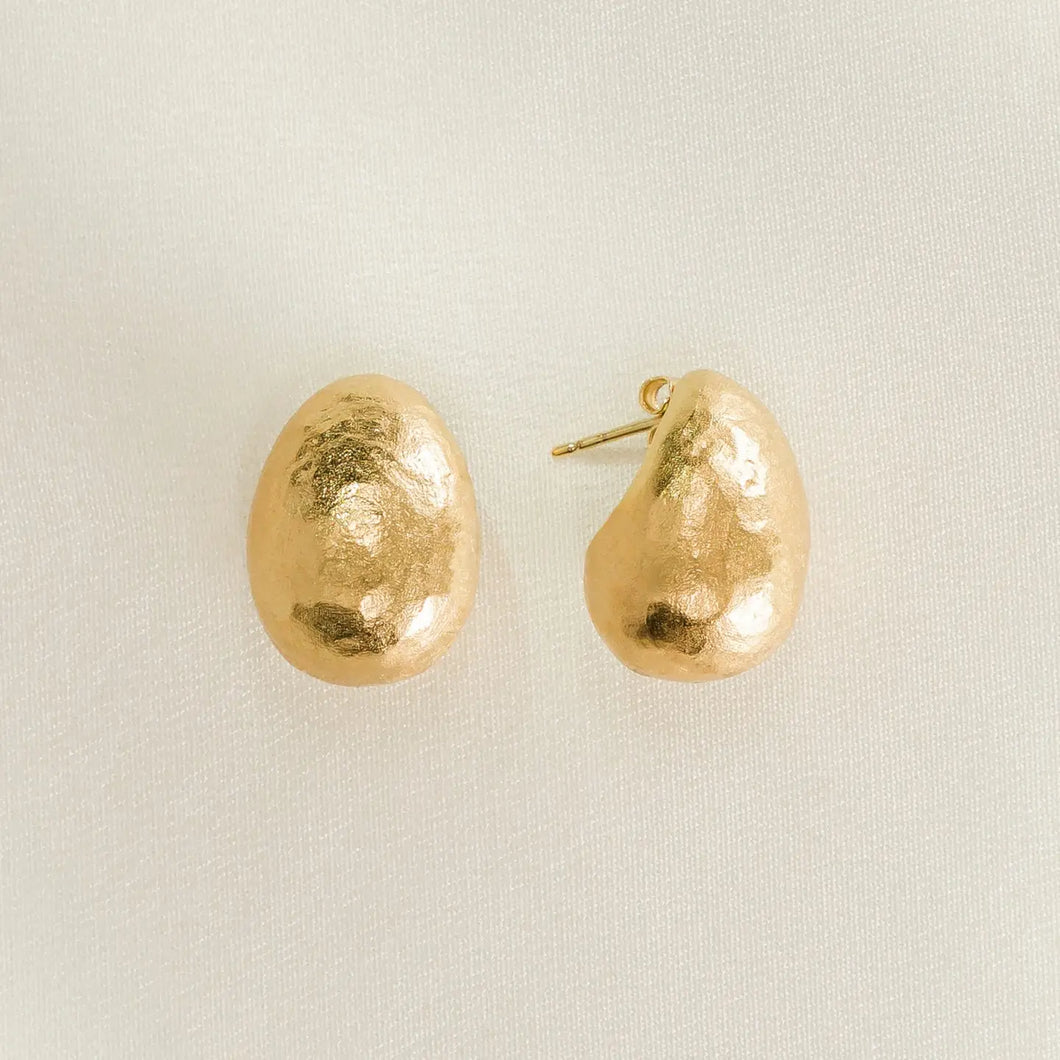 Hammered Gold-Plated Studs