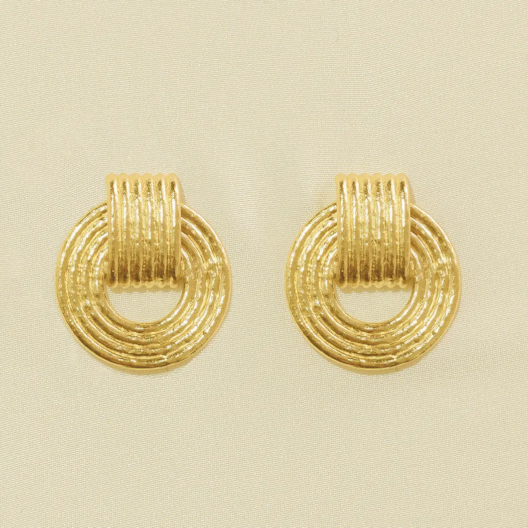 Gold-Plated Interlocking Hoops