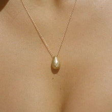 Load image into Gallery viewer, Hammered Gold-Plated Drop Necklace
