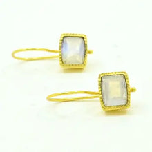 Load image into Gallery viewer, Rainbow Moonstone Drop Earrings
