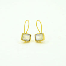 Load image into Gallery viewer, Rainbow Moonstone Drop Earrings
